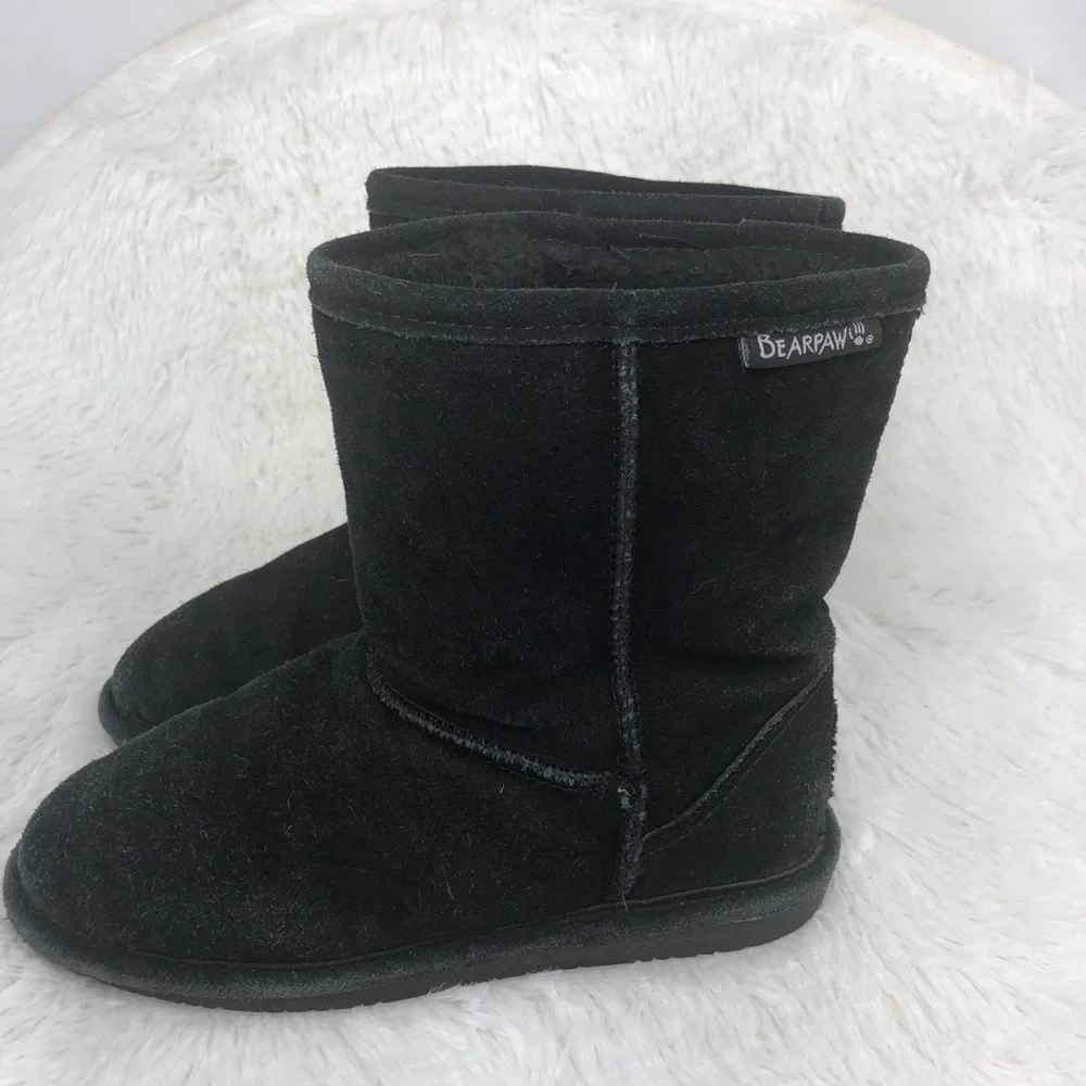 BEARPAW Emma Youth Suede & Sheepskin Boots